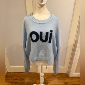 Sincerely Jules Sky Blue 'Oui' Sweater